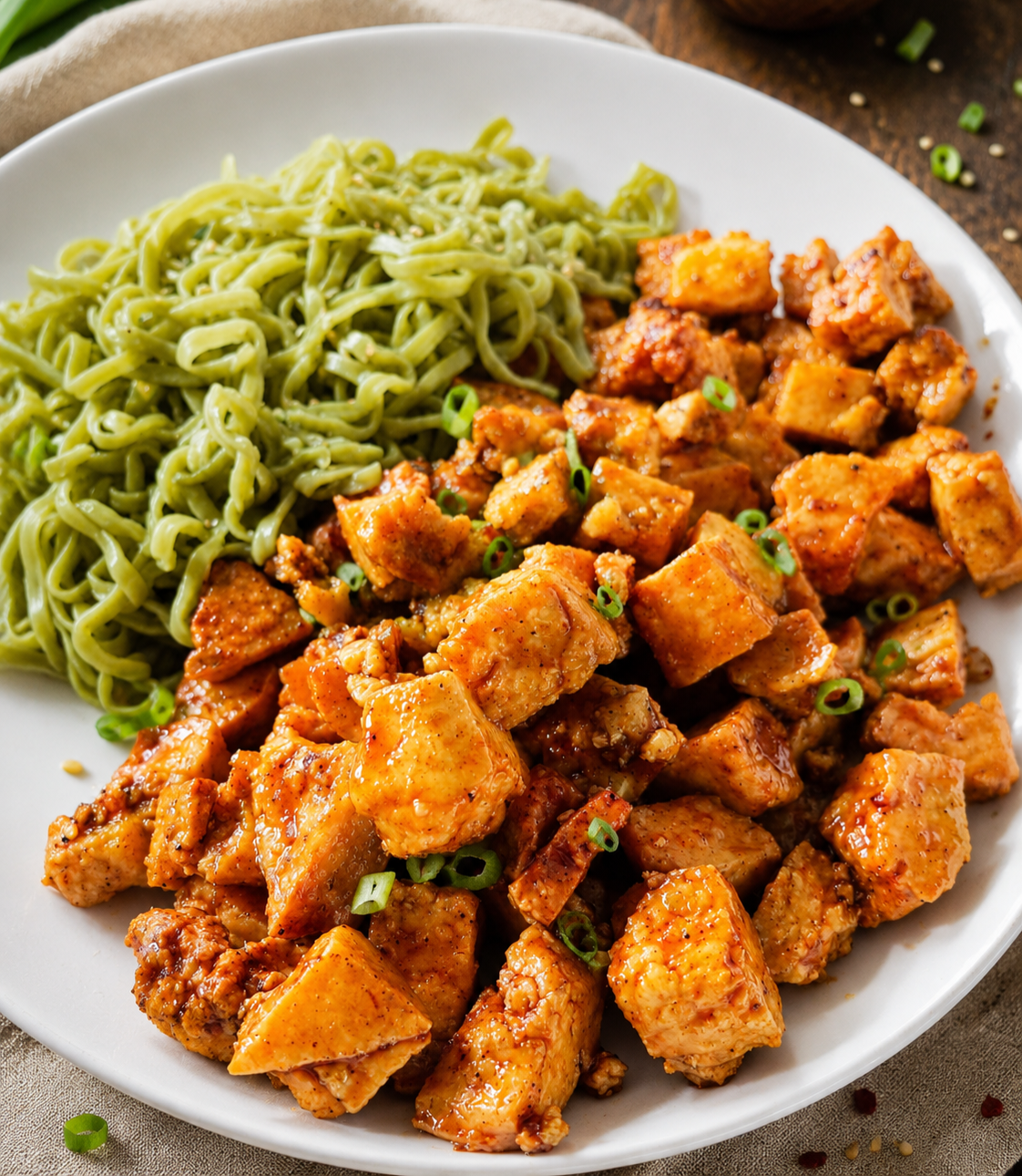 Tofu doré à l'érable et aux épices