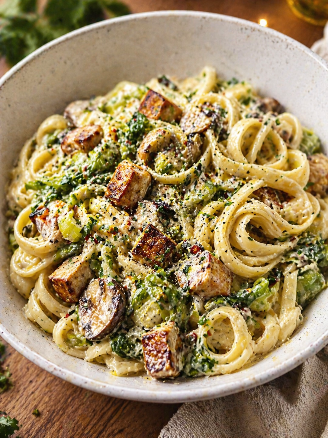 Smoked Tofu Linguine