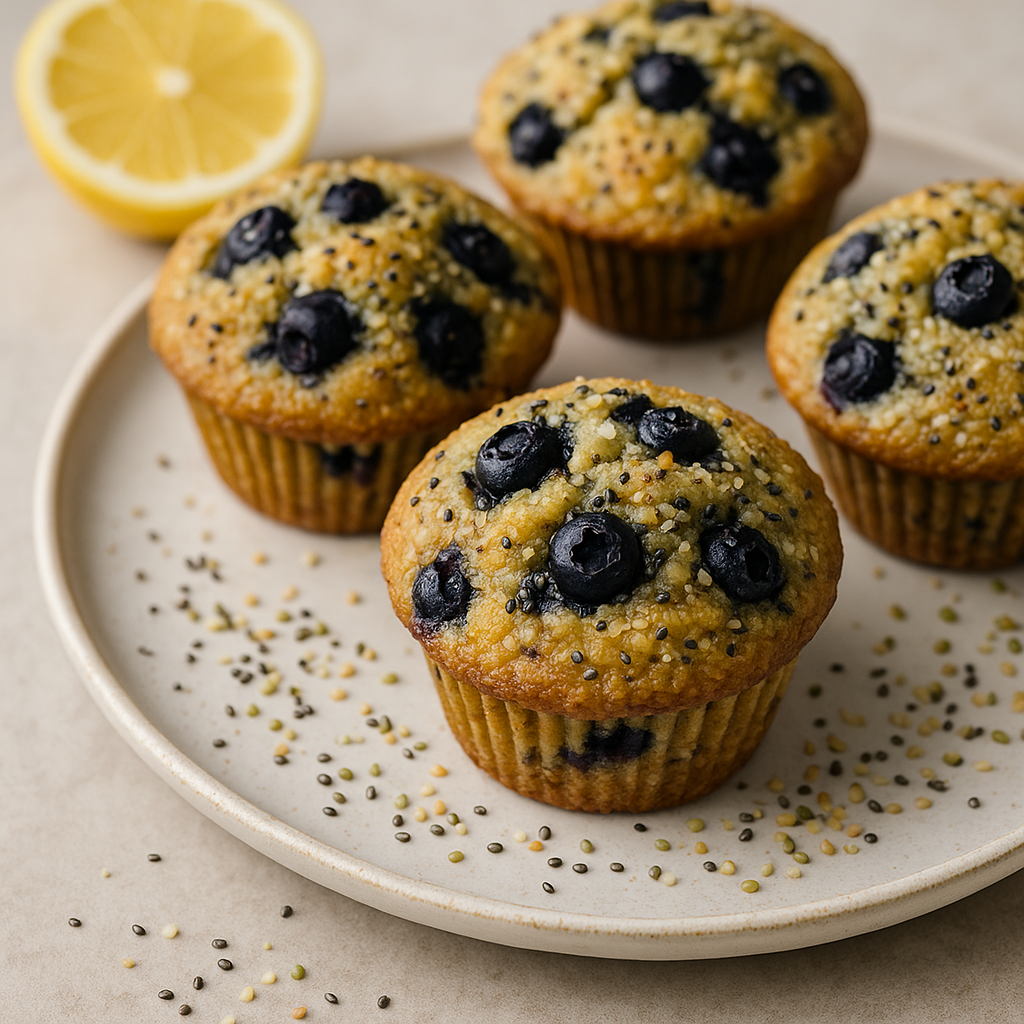 Recette Santé de Muffins aux Bleuets